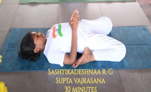 LONGEST DURATION HOLDING SUPTA VAJRASANA FOR 30 MINUTES